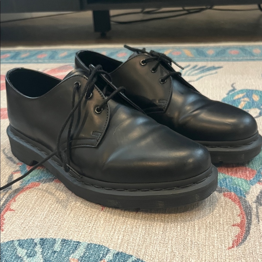 Dr. Martens Black Leather Men's Derbys